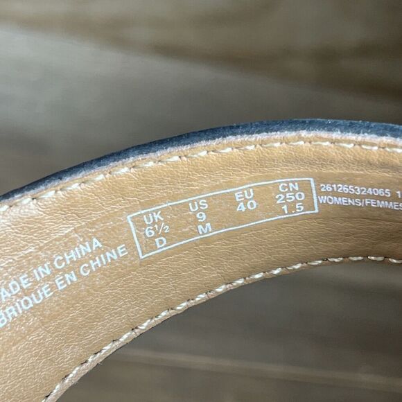 Clarks Collection Womens Size 9M Platform Wedge Sandals Black Strappy Slingback - Picture 10 of 10